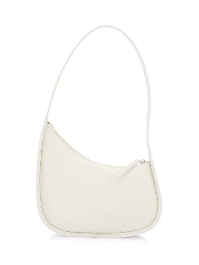Shop The Row Women's Half Moon Leather Shoulder Bag In New Ivory