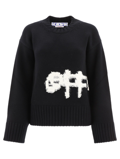 Shop Off-white Women's Black Wool Sweater