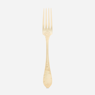 Shop Dolce & Gabbana 24k Gold Plated Dessert Fork In Multicolor