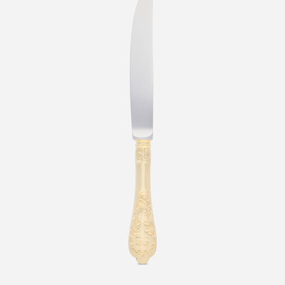 Dolce & Gabbana 24kt Gold-plated Dessert Knife In Multicolor