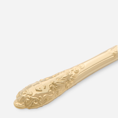 Dolce & Gabbana 24kt Gold-plated Dessert Knife In Multicolor