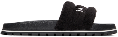 Shop Marc Jacobs Black 'the Terry Slide' Sandals In 001 Black