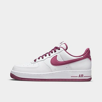 Shop Nike Men's Air Force 1 Low Casual Shoes In White/light Bordeaux/white