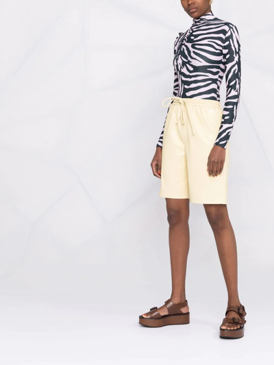 Nanushka Karate Drawstring Knee-length Shorts In Yellow