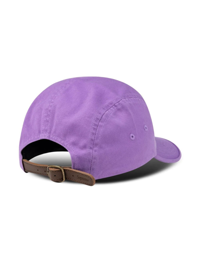 Shop Supreme Washed Chino Twill Camp Cap In Purple