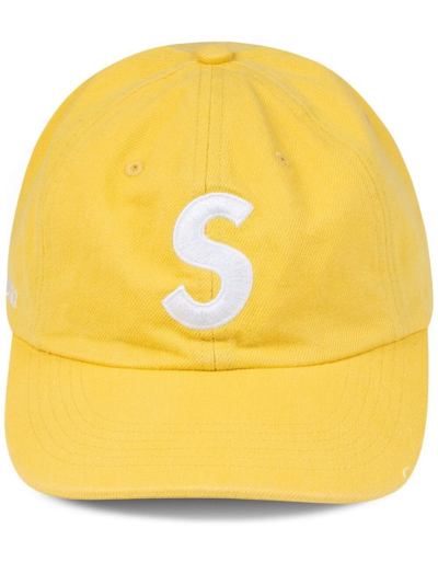Supreme Kevlar Denim S Logo 6 panel Cap In Yellow   ModeSens