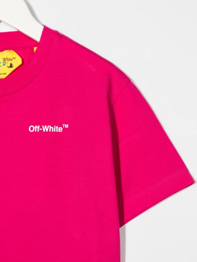 Shop Off-white Arrows-motif Cotton T-shirt In Pink