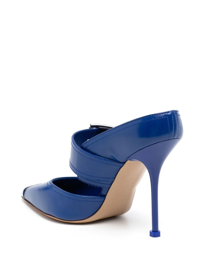 Shop Alexander Mcqueen Punk 105mm Mule Sandals In Blue