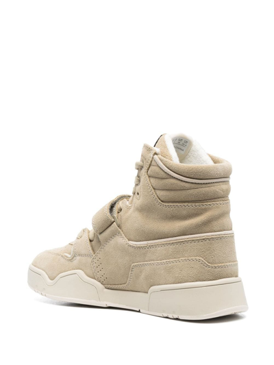 Shop Isabel Marant Lace-up High-top Sneakers In Neutrals