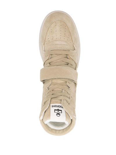 Shop Isabel Marant Lace-up High-top Sneakers In Neutrals