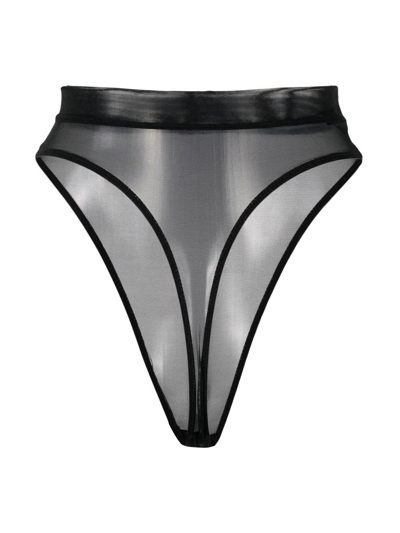 Maison Close Corps À Corps Thong In Black