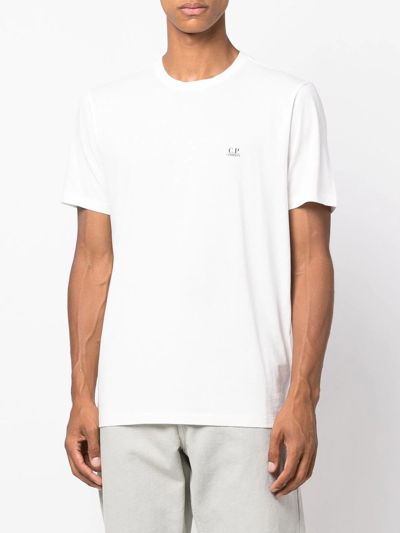 Shop C.p. Company Goggle-print T-shirt In White