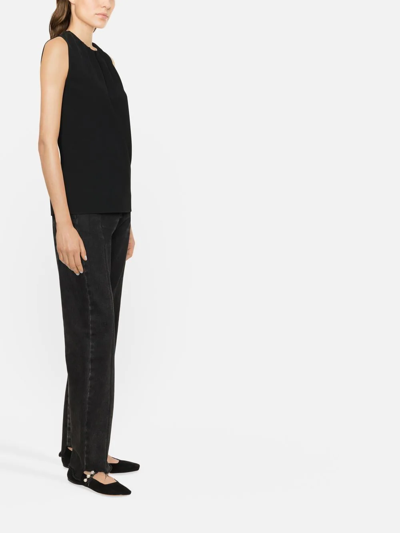 Shop P.a.r.o.s.h Gathered Neckline Blouse In Black