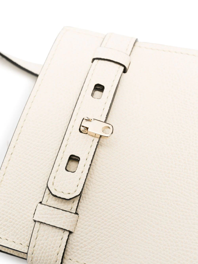 Shop Valextra Mini Leather Shoulder Bag In Neutrals