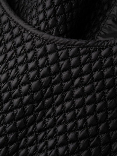 Moncler Quilted Sleeveless Flared Dress In Black