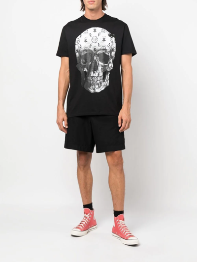 Philipp Plein Skull-print Short-sleeved T-shirt In Black