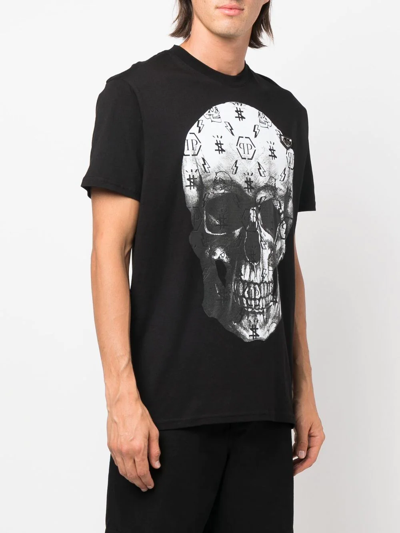 Philipp Plein Skull-print Short-sleeved T-shirt In Black