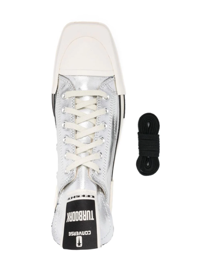 Rick Owens Drkshdw Silver Converse Edition Turbodrk Chuck 70 Low Sneakers In Silver
