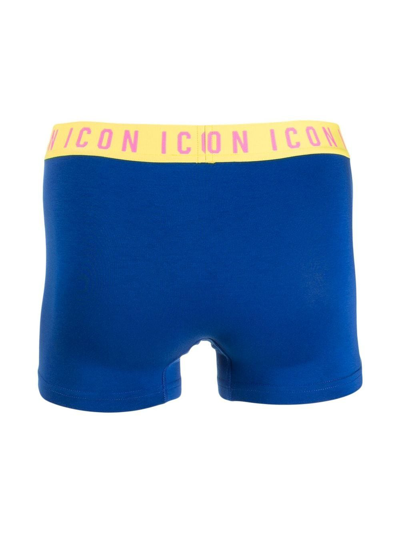 Dsquared2 Logo-waistband Boxer Briefs In Blue