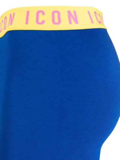 Dsquared2 Logo-waistband Boxer Briefs In Blue