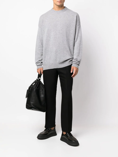 Shop Jil Sander Crew-neck Cashmere Jumper In Grey