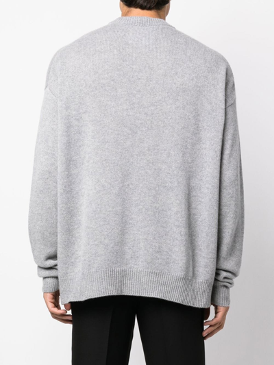 Shop Jil Sander Crew-neck Cashmere Jumper In Grey