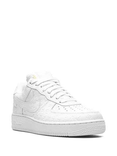 Shop Nike X Louis Vuitton Air Force 1 Low Sneakers In White