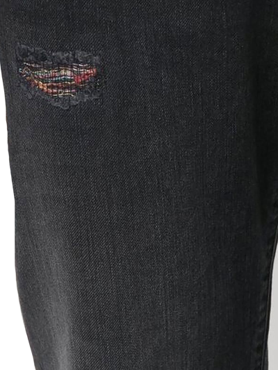 Shop Missoni Black Cotton Denim Jeans In Nero