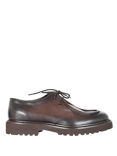 Shop Doucal's Track Shoes In Dark Brown