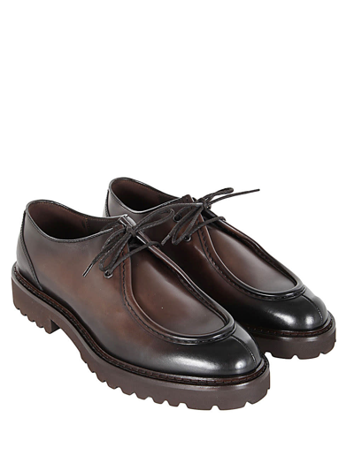 Shop Doucal's Track Shoes In Dark Brown