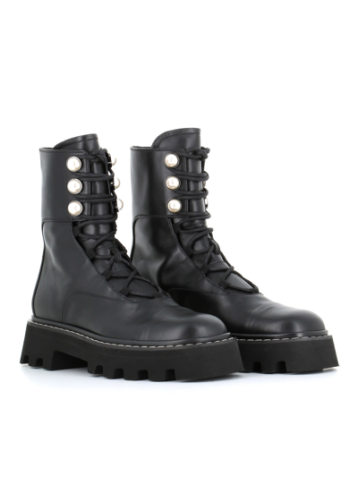 Shop Nicholas Kirkwood Lace-up Boot Pearlogy In Black