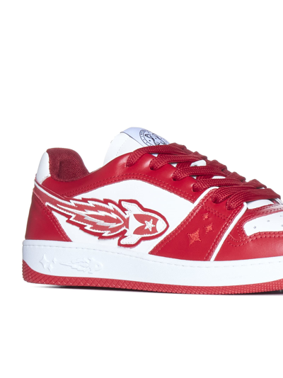 Enterprise Japan Rocket 3d Low-top Leather Sneakers In Red White
