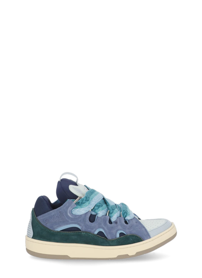 Shop Lanvin Curb Skate Sneakers In Blue/green