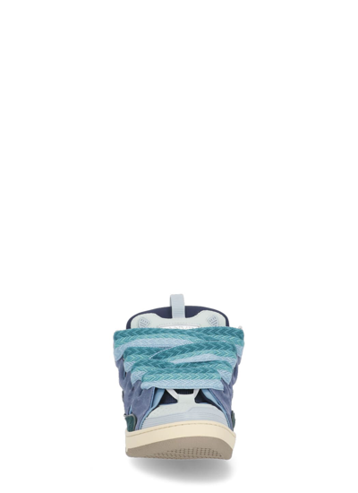 Shop Lanvin Curb Skate Sneakers In Blue/green