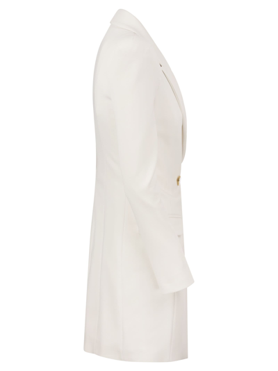 Shop Elisabetta Franchi Asymmetrical Robe Manteau Dress In White