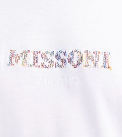 Shop Missoni White Cotton T-shirt In Bianco