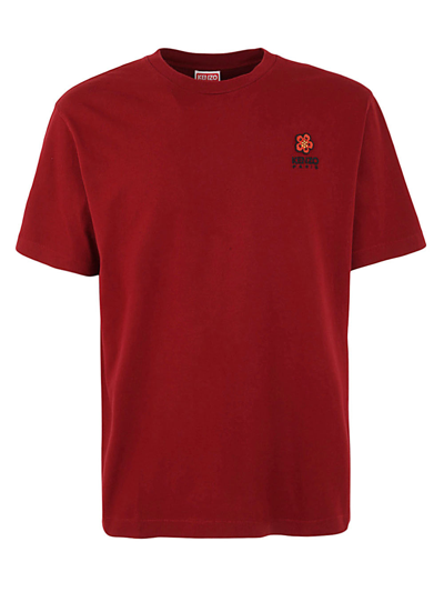 Shop Kenzo Crest Logo Classic T Shirt In Bordeaux