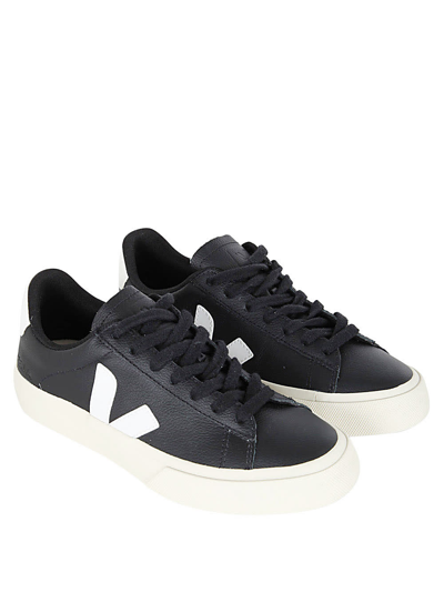 Shop Veja Campo Sneakers In Black White