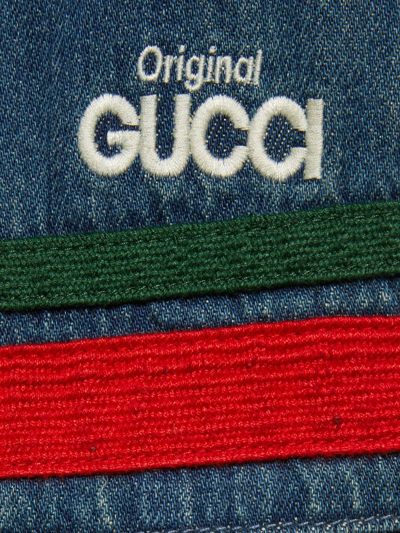 Shop Gucci Blue Cotton Dress