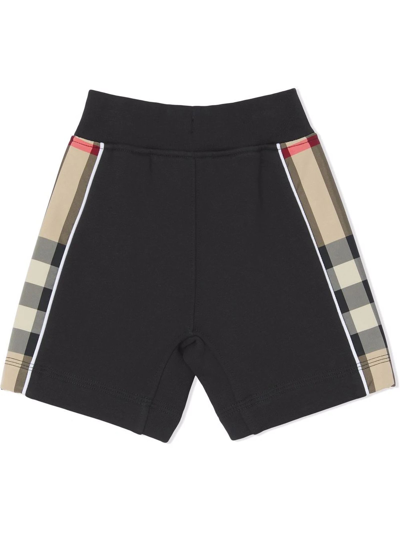 Shop Burberry Black Cotton Shorts In Nero