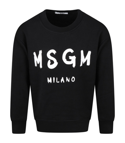 Shop Msgm Logo Sweatshirt In Black