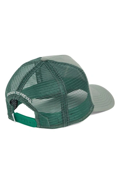 Hvman Triangle Logo Mesh Trucker Cap In Aspen