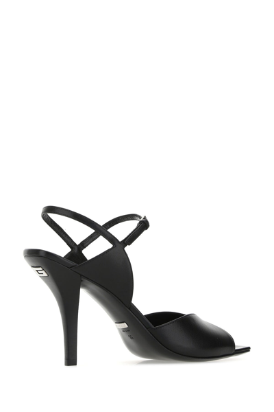 Gucci Black Leather Sandals Nd Donna 40 | ModeSens