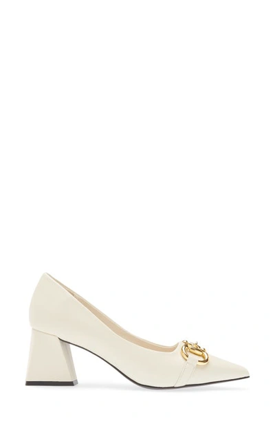 Shop Jeffrey Campbell Happy Hour Pointed Toe Pump In Ivory Gold