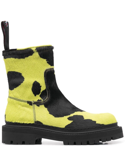 Shop Camperlab Mid-calf Textured Boots In Yellow