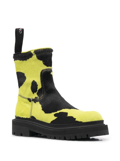 Shop Camperlab Mid-calf Textured Boots In Yellow