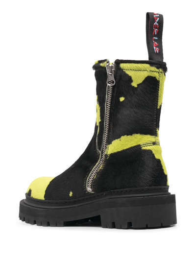Camperlab Mid-calf Textured Boots In Yellow
