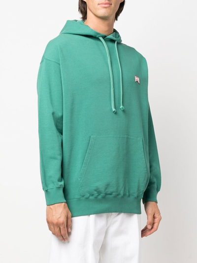 Camper 'out Of Office' Drawstring Hoodie In Green