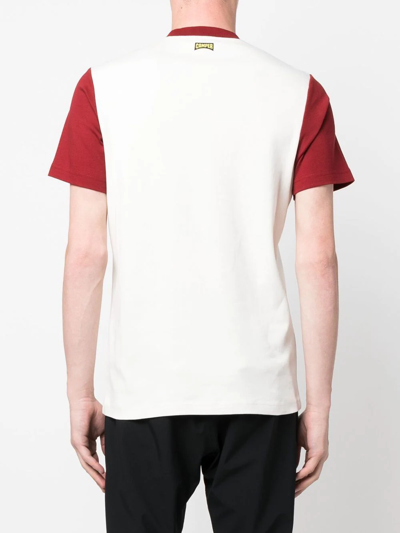 Camper Logo-print Colour-block T-shirt In White