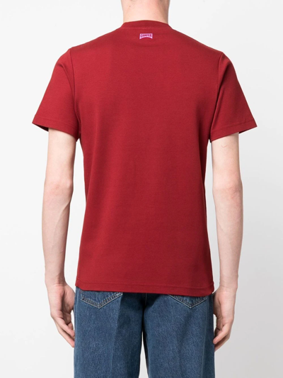 Shop Camper 'out Of Office' Organic Cotton T-shirt In Red